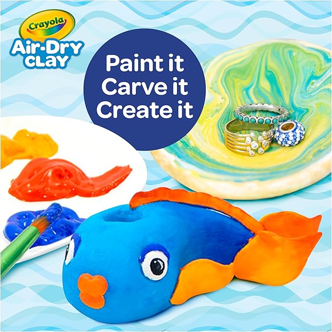 Crayola Air Dry Clay (5lbs), Teacher Supplies, Natural White Modeling Clay for Kids, Sculpting Material, Bulk Craft Supplies for Art Classrooms