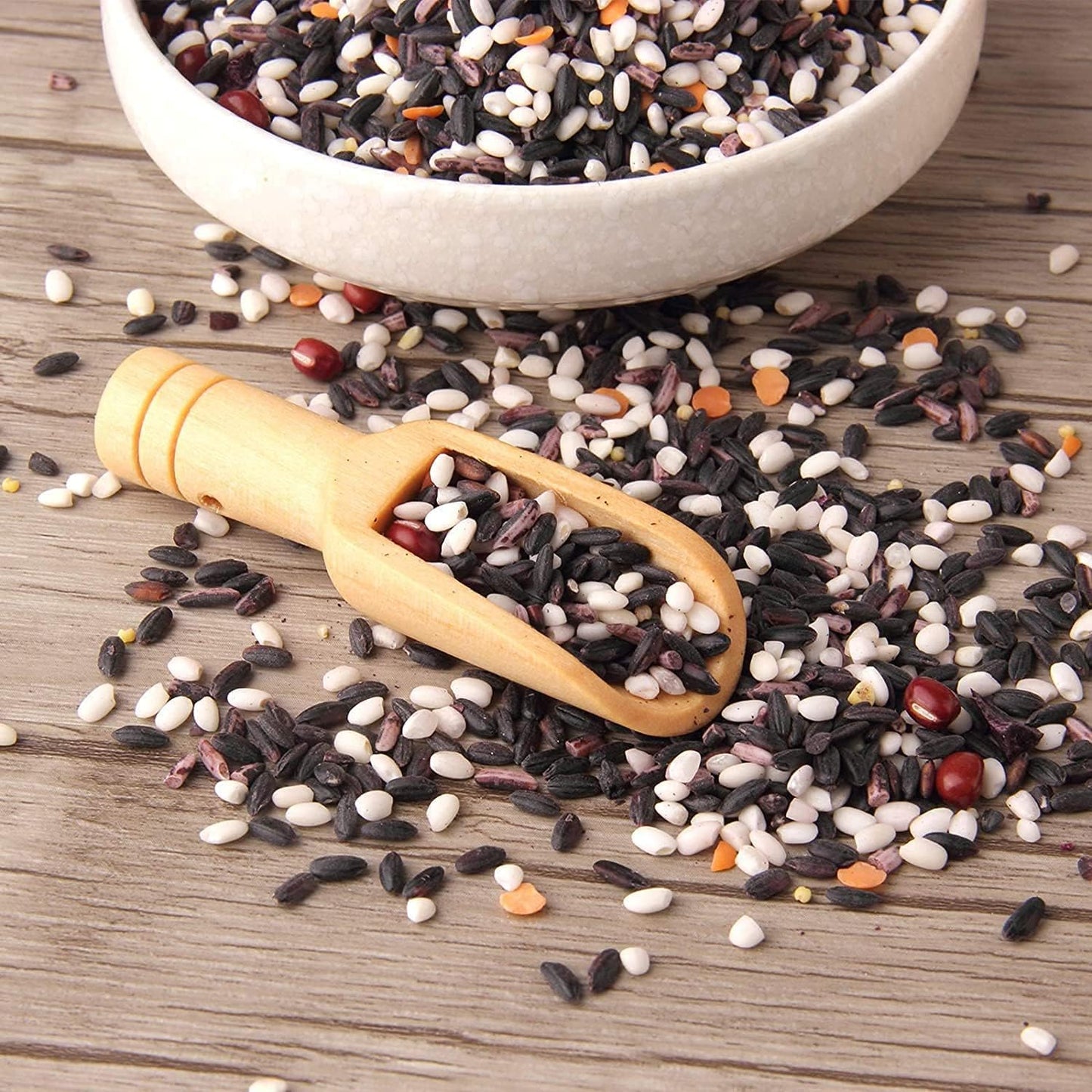 8pcs Mini Wooden Spoons，Mini Bamboo Spoons for Bath Salts, tea scoop, Washing Powder spoon，wooden candy spoon