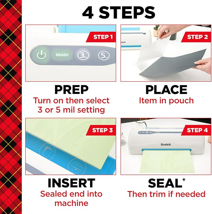 Bundle of Scotch Thermal Laminator, Extra Wide 13 Inch Input TL1302X + Scotch Thermal Laminating Pouches, 8.9 x 11.4 Inches, Letter Size Sheets, 100 Count