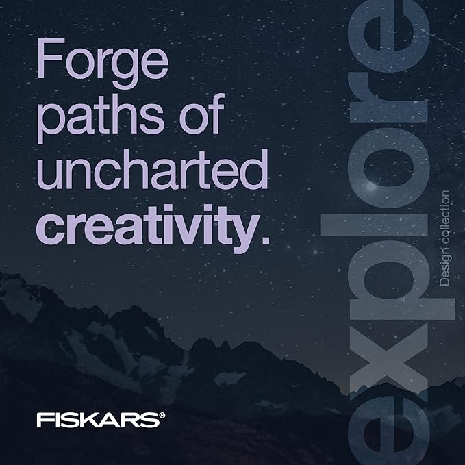 Fiskars Explore Folding Scissor, Designer Collection, Ultra Lilac, Travel Friendly