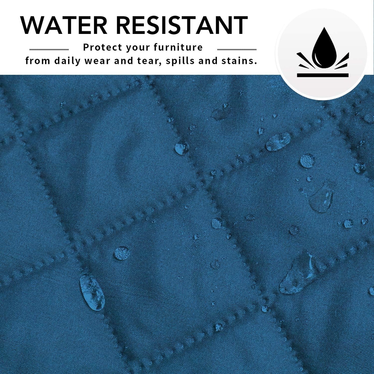 Easy-Going Sectional Couch Covers for Dogs L Shape Sofa Cover Reversible Sofa Slipcover Chaise Lounge Cover Furniture Protector Cover for Pets Dog Cat (42 x 52 inches, Peacock Blue/Peacock Blue)