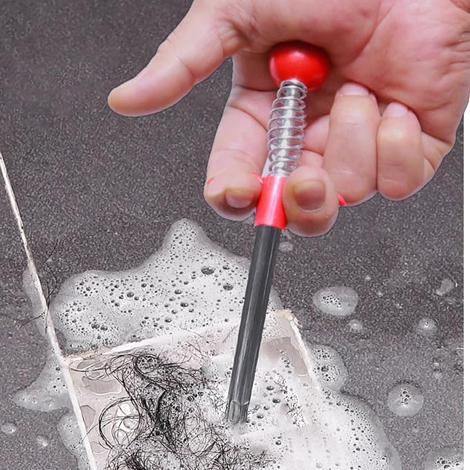 61 Inch Drain Snake Hair Drain Clog Remover With 4 Claws Bendable Hose Pickup Reaching Assist Tool for Home and Kitchen Sink