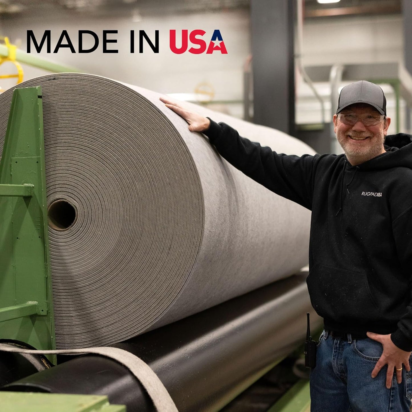 RUGPADUSA - Eco-Plush - 5'x8' - 1/4" Thick - 100% Felt - Premium Cushioned Rug Pad - Available in 3 Thicknesses, Many Custom Sizes