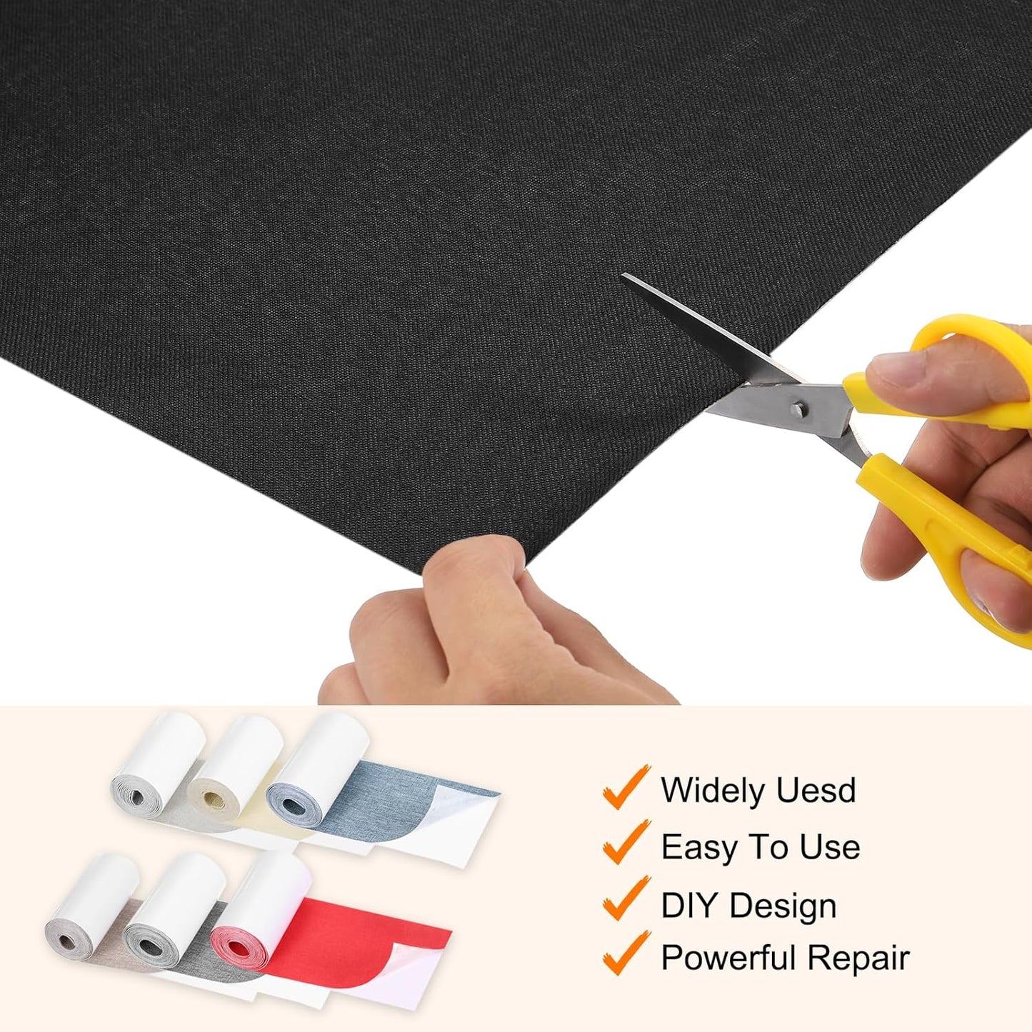 Repair Patches Repair Tape Self-Adhesive DIY Repair Patch Linen Gear Patch for Sofa, Furniture, Chair, Clothing,Tents,3x60 Inch,Slight Blue