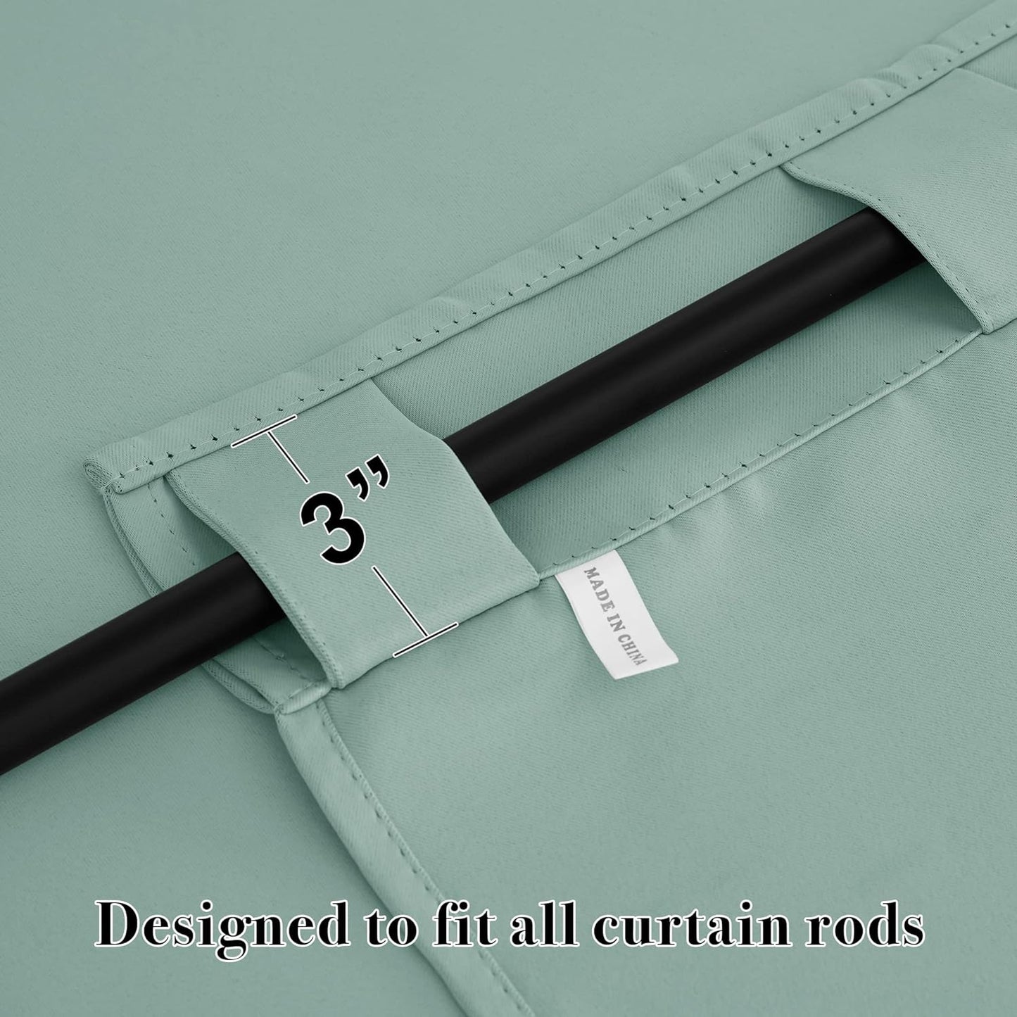 RYB HOME Small Window Curtains - Blackout Insualting Privacy Curtains for Kids Bedroom Kitchen Bathroom Basement Cafe Cabinet Tiers Drapes, 34 Width x 30 Length, 2 Panels, Aqua