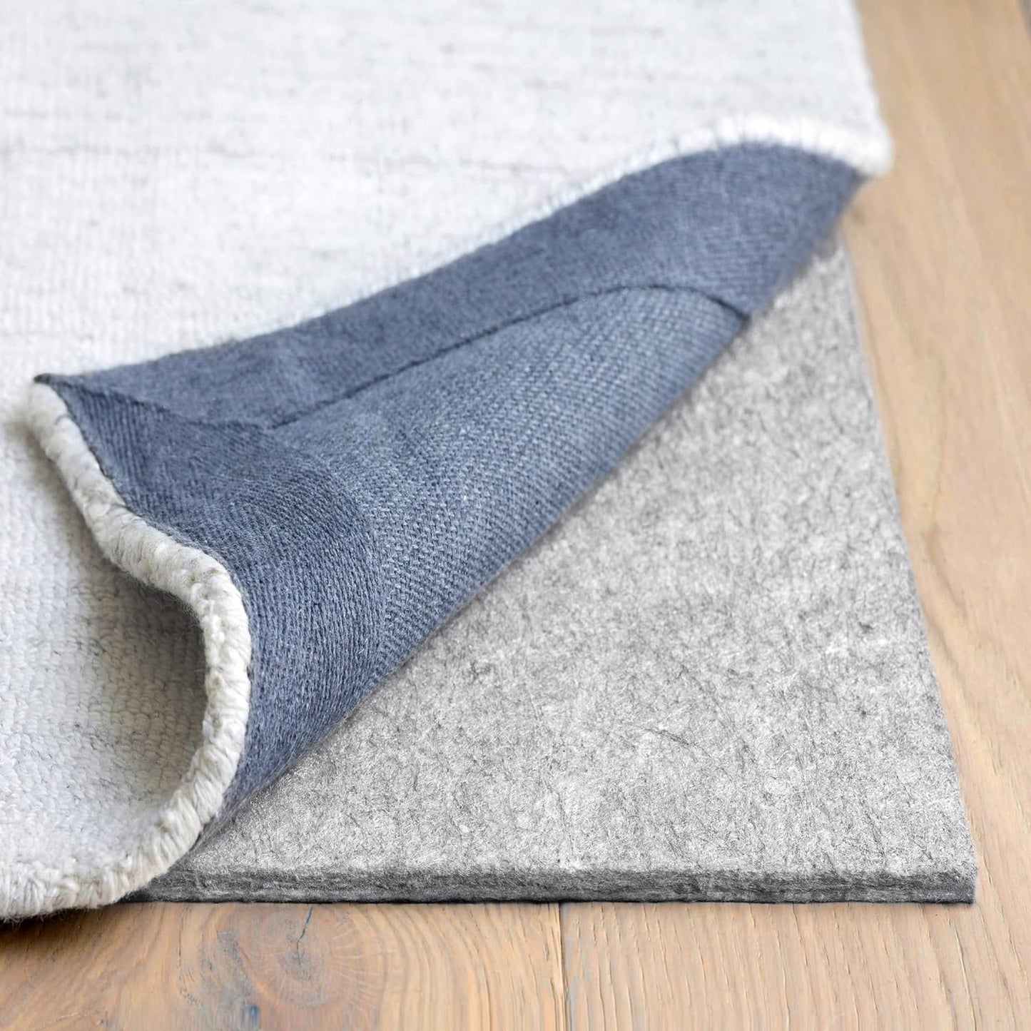 RUGPADUSA - Dual Surface - 5'3" x 7'6" - 3/8" Thick - Felt + Rubber - Enhanced Non-Slip Rug Pad - Adds Comfort and Protection - for Hard Surface Floors