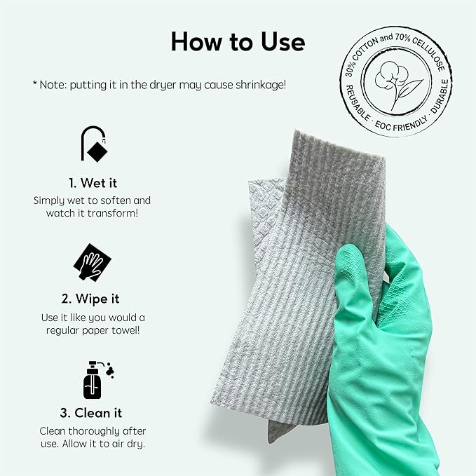 Swedish Dishcloths for Kitchen, 5 Pack Swedish Dish Cloths, Ultra Absorbent Reusable Paper Towels, Cellulose Sponge Cloths, Quick Drying, No Odor, Dishwasher Safe Pink