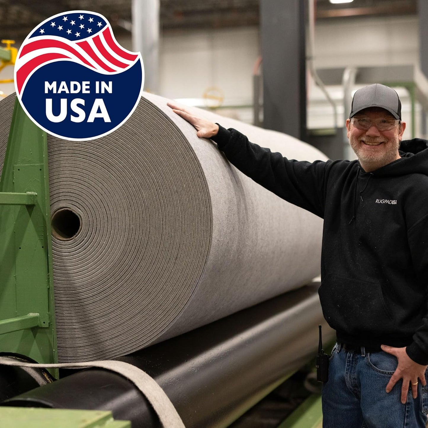RUGPADUSA - Eco-Plush - 10' Square - 1/2" Thick - 100% Felt - Luxurious Cushioned Rug Pad - Available in 3 Thicknesses, Many Custom Sizes