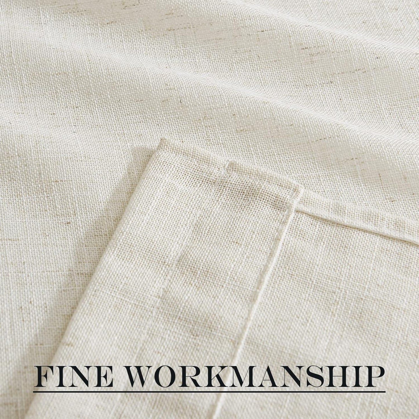 NICETOWN Linen Sidelight Curtains - 12 Wide x 72 Long French Front Door Curtain Panel Side Light Rod Pocket Window Covering for Living Room Glass Door with Tieback, Set of 1, Linen