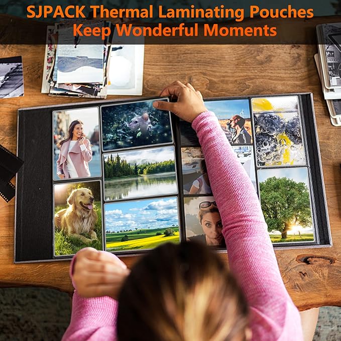 SJPACK Thermal Laminating Pouches, 9 x 11.5 Inches Laminating Sheets, 3 mil Thick Laminate Sheets, 100 Pack,Clear