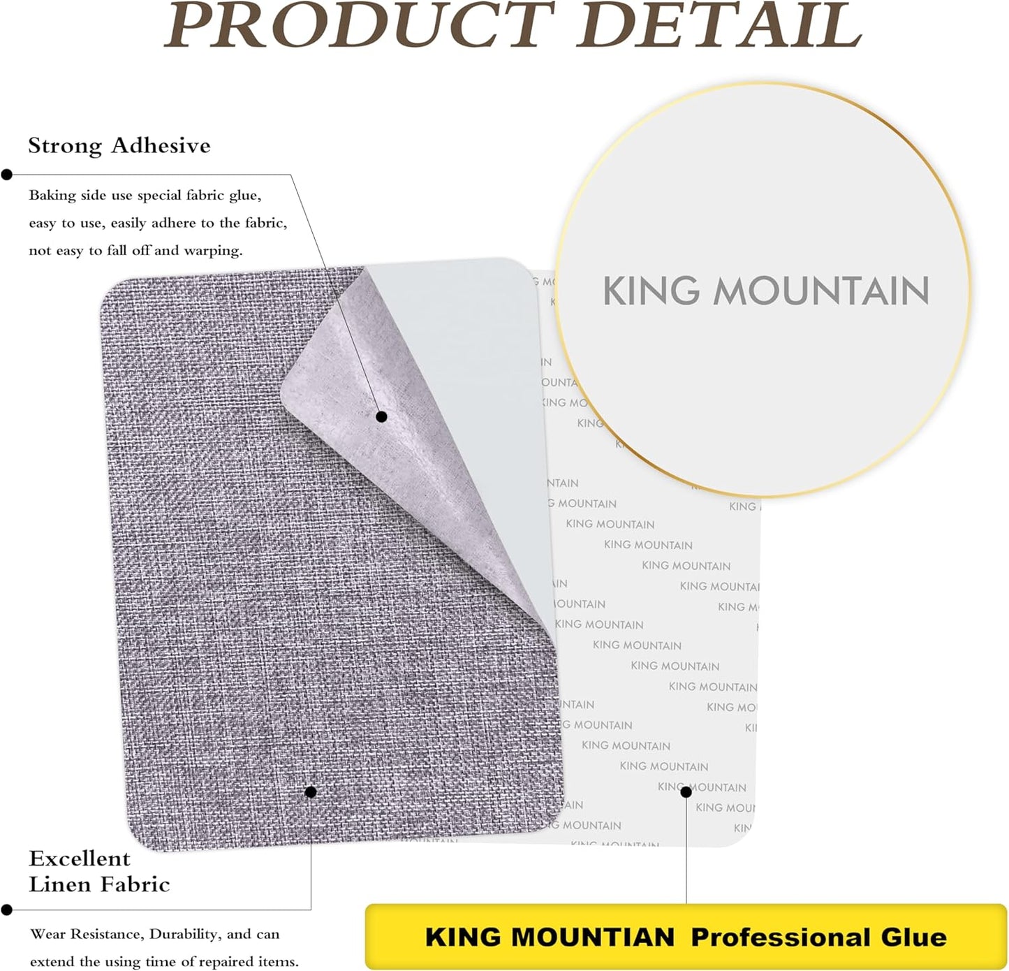 Coarse Linen Repair Patches, Self-Adhesive Linen Fabric Patches, 8X11 inch Extra Size, Multi Color.Can be Used for Linen Sofa Repair and Linen Clothes Repair.(8" x 11",Light Grey)