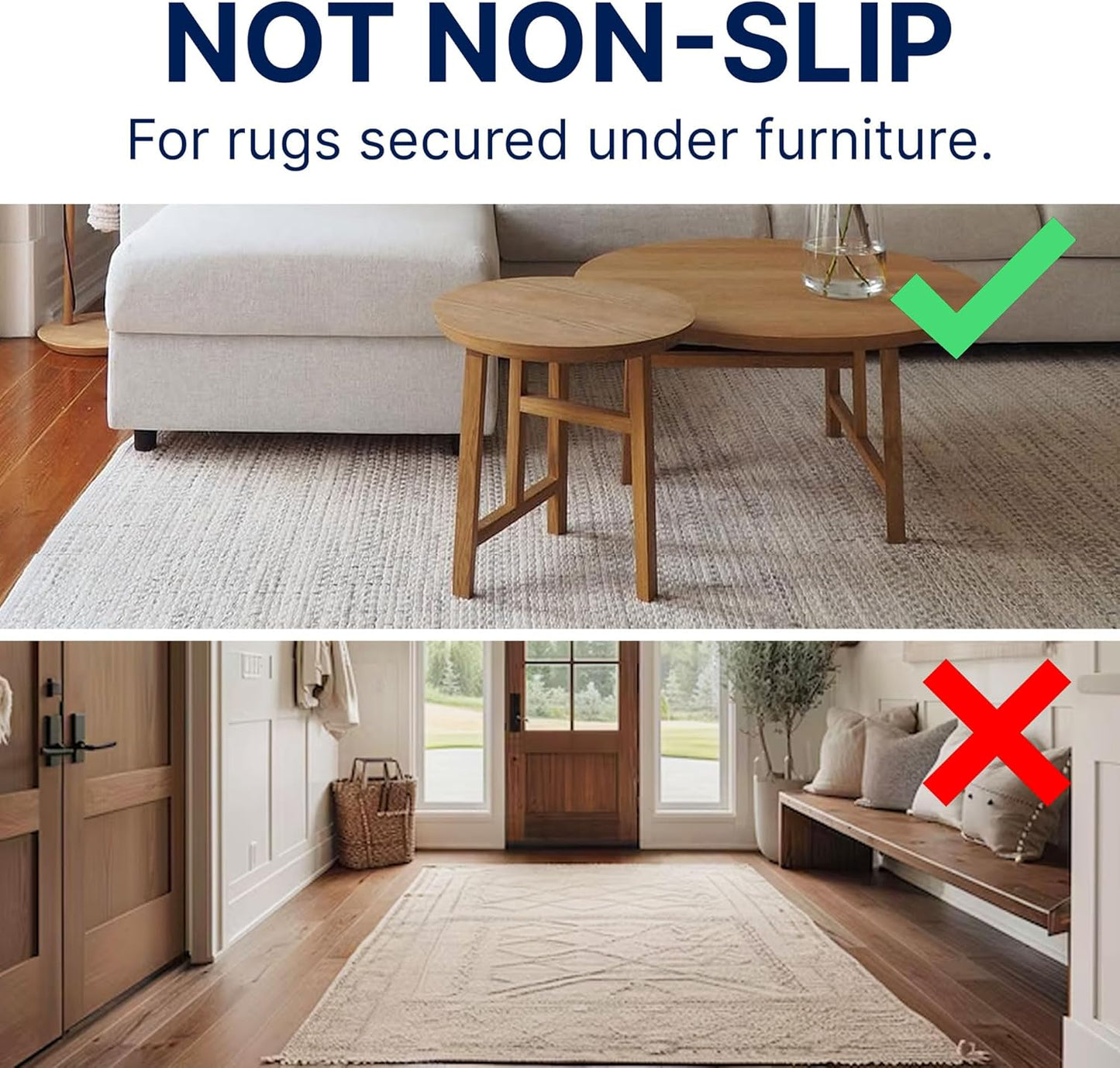 RUGPADUSA - Eco-Plush - 11'x13' - 3/8" Thick - 100% Felt - Extra Cushioned Rug Pad - Available in 3 Thicknesses, Many Custom Sizes