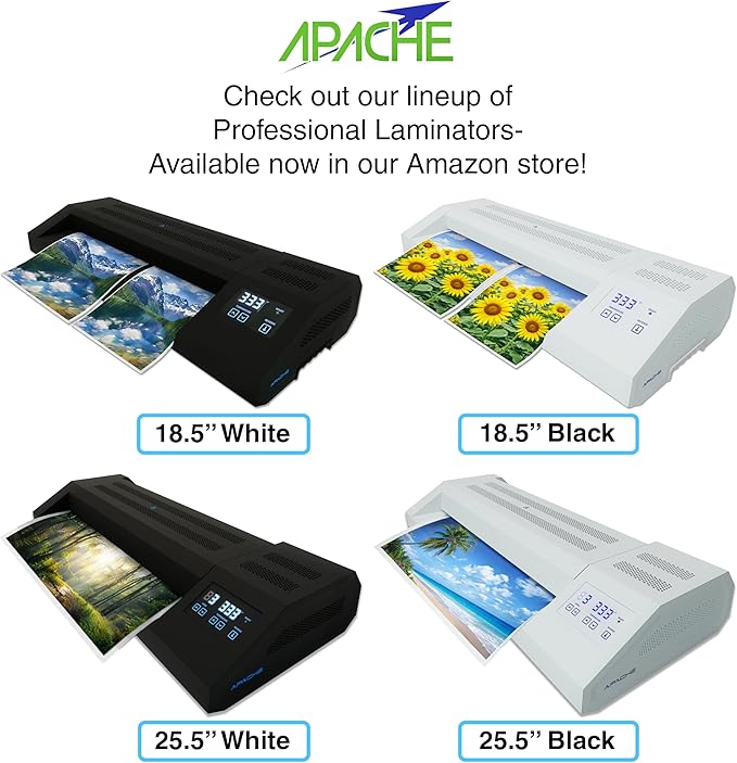 Apache 300 Pack Laminating Pouches 3 mil, Holds 210 x 297 mm A4 Size (216 x 303 mm Sheets), Office and School Supplies, Thermal Laminating Sheets, Super Clear, Round Corner