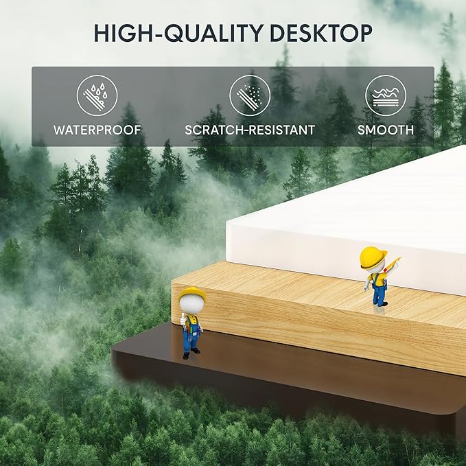 FLEXISPOT 63x24 Inch Electric Height Adjustable Standing Desk for Home & Office, Splice Board Desk for Computer Workstation, Study, or Creative Setup, White
