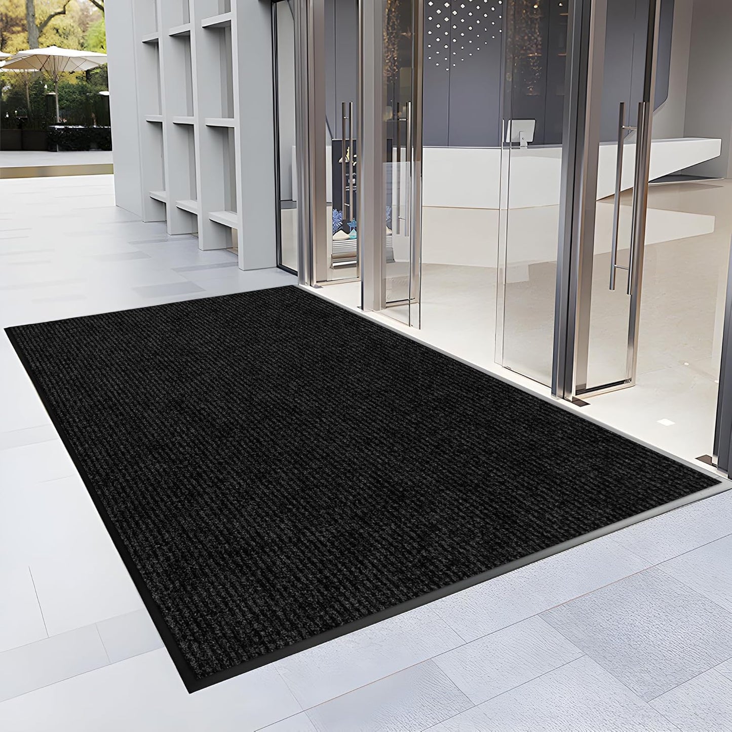 2′ x 26′ Front Door Mat Indoor Outdoor Entrance, Commercial Floor Mat Heavy Duty Dirt Trapper Entryway Doormat, Custom Size Non Slip Rubber Backing Welcome mat, Door Mat for High Traffic Area