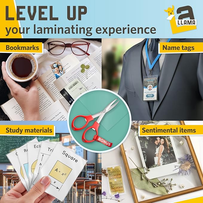 Matte Thermal Laminating Pouches, 9 x 11.5 Inches, 3 Mil Thick, Matte Finish, 50 Pack, Fitted for Letter Size Laminating Sheets 8.5 x 11