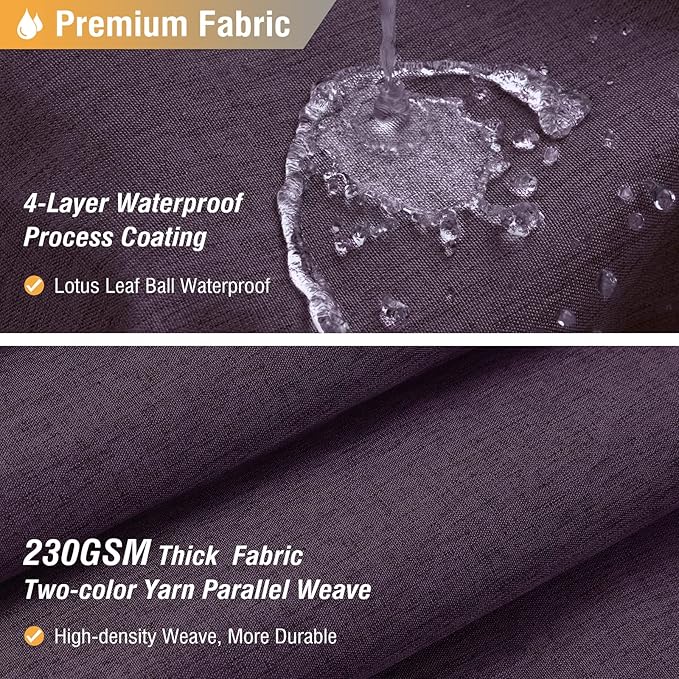 BTTN Extra Long Shower Curtain - 72x84 Inches Long Linen Textured Heavy Duty Fabric Shower Curtain Set with 12 Plastic Hooks, Tall Luxury Simple Waterproof Cloth Shower Curtains for Bathroom - Purple