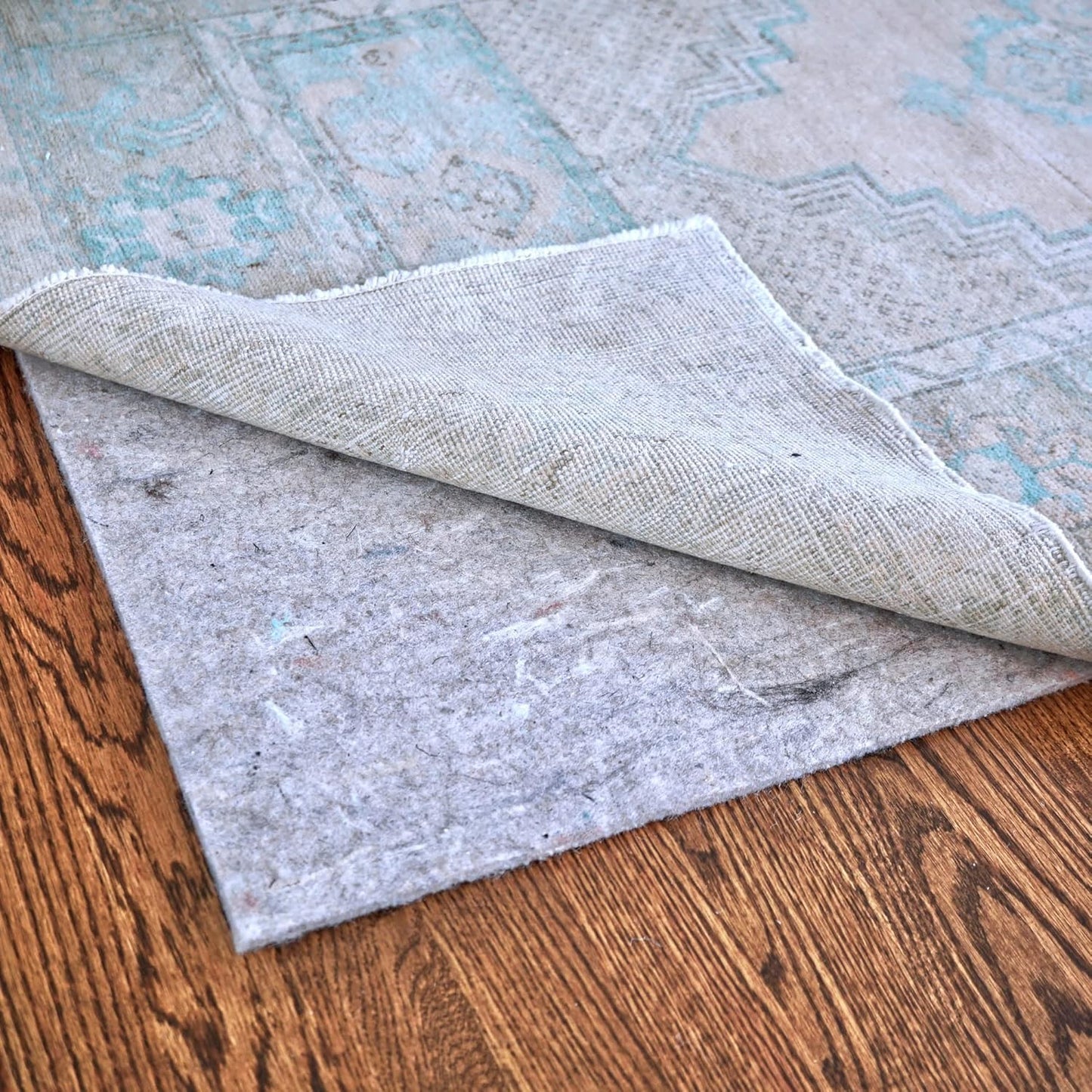 RUGPADUSA - Dual Surface - 11' Square - 1/8" Thick - Felt + Rubber - Non-Slip Backing Rug Pad - Adds Low-Profile Comfort and Protection