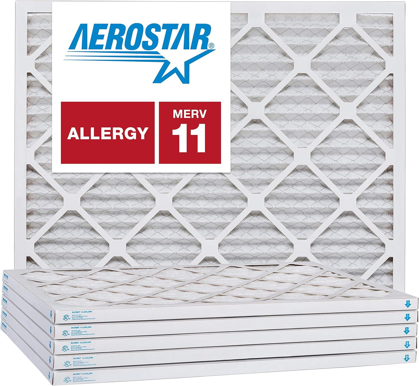 Aerostar 22x26x1 MERV 11, Pleated Air Filter, 22x26x1, Box of 6, Made in the USA