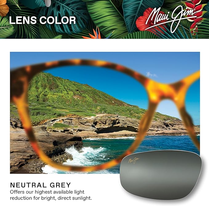Maui Jim Polarized Men's and Women's The Flats Rectangular Sunglasses