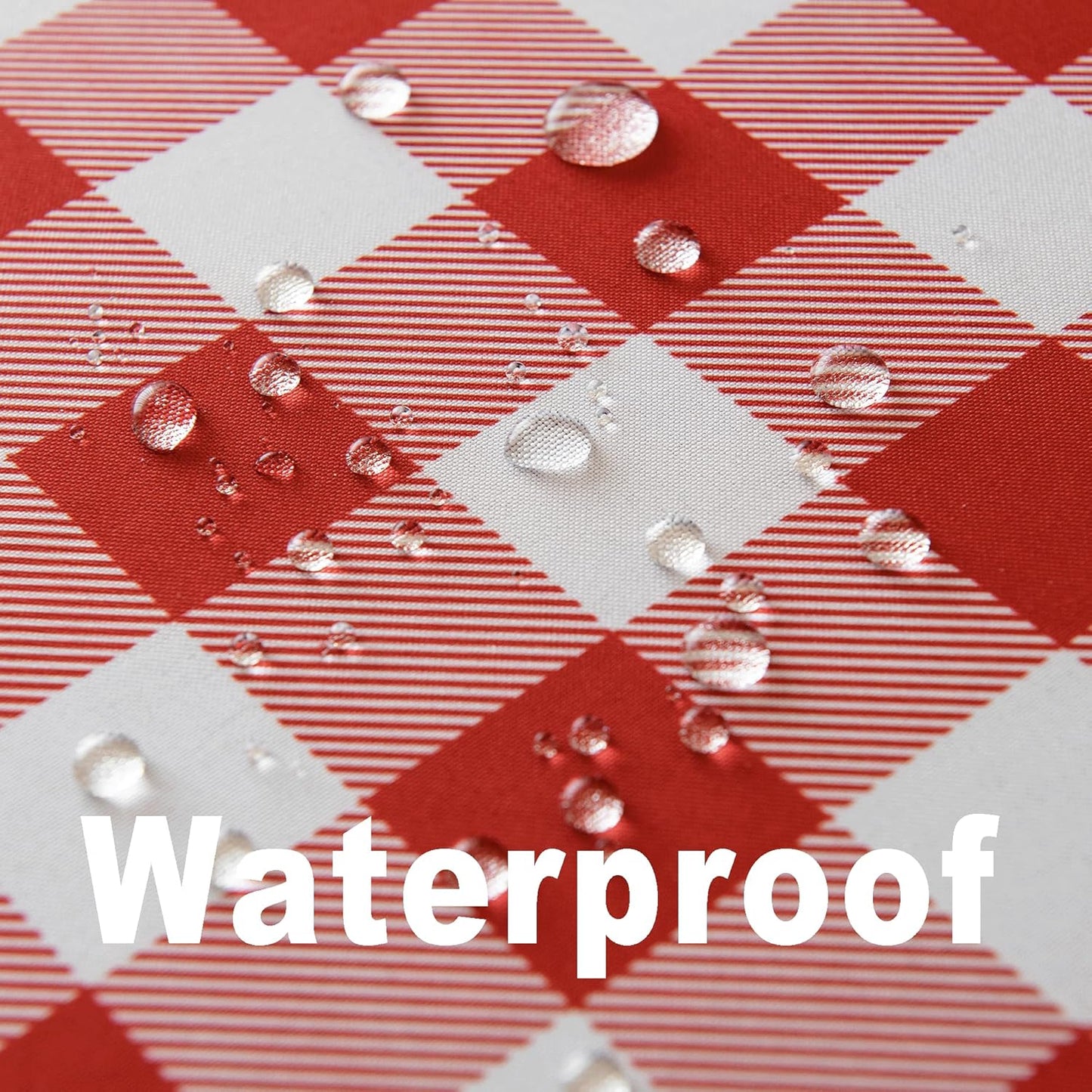 Classic Gingham Plaid Tablecloth Fabric - Rectangular 58x102 Inch Water Resistant Checked Table Cloth for Indoor/Outdoor Use - Table Cover for Kitchen, Picnics, Gardens, and Parties