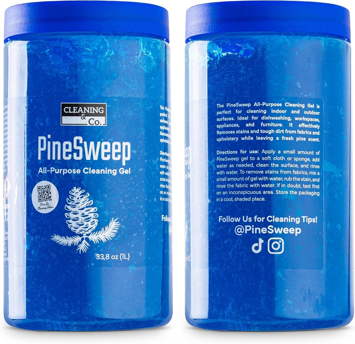 All-Purpose Cleaning Gel with Pine Oil – Multipurpose Household Cleaner for Bathroom, Kitchen, Floors, Laundry & More, 33.8 Fl Oz (Pack of 4)