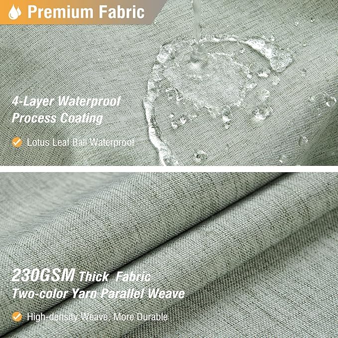 BTTN Sage Green Shower Curtain, Linen Textured Heavy Duty Thick Fabric Shower Curtain Set with 12 Plastic Hooks, Machine Washable, Hotel Spa Luxury Decorative Curtains for Bathroom Showers, 72x72