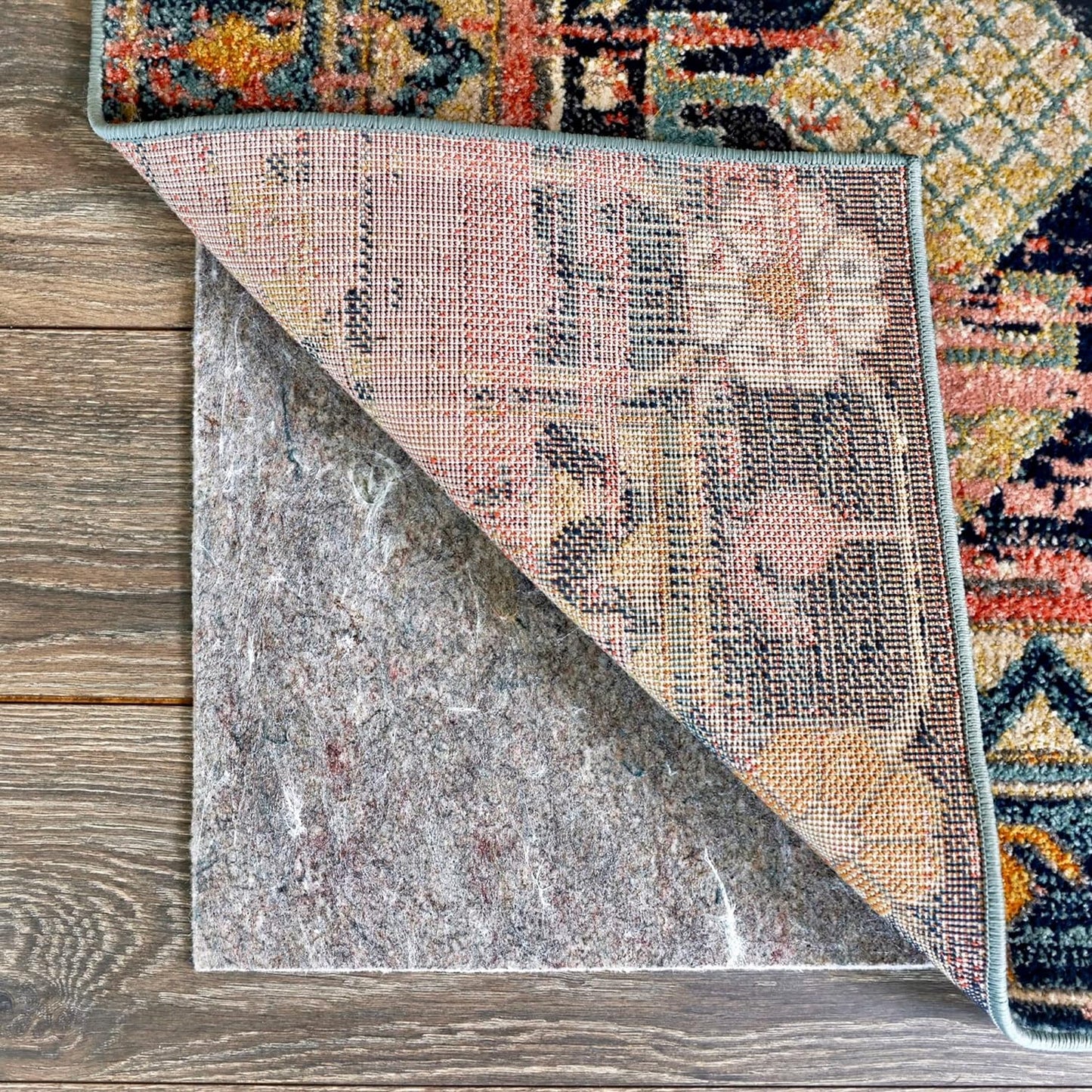 RUGPADUSA - Dual Surface - 2'6" x 9' - 1/8" Thick - Felt + Rubber - Non-Slip Backing Rug Pad - Adds Low-Profile Comfort and Protection