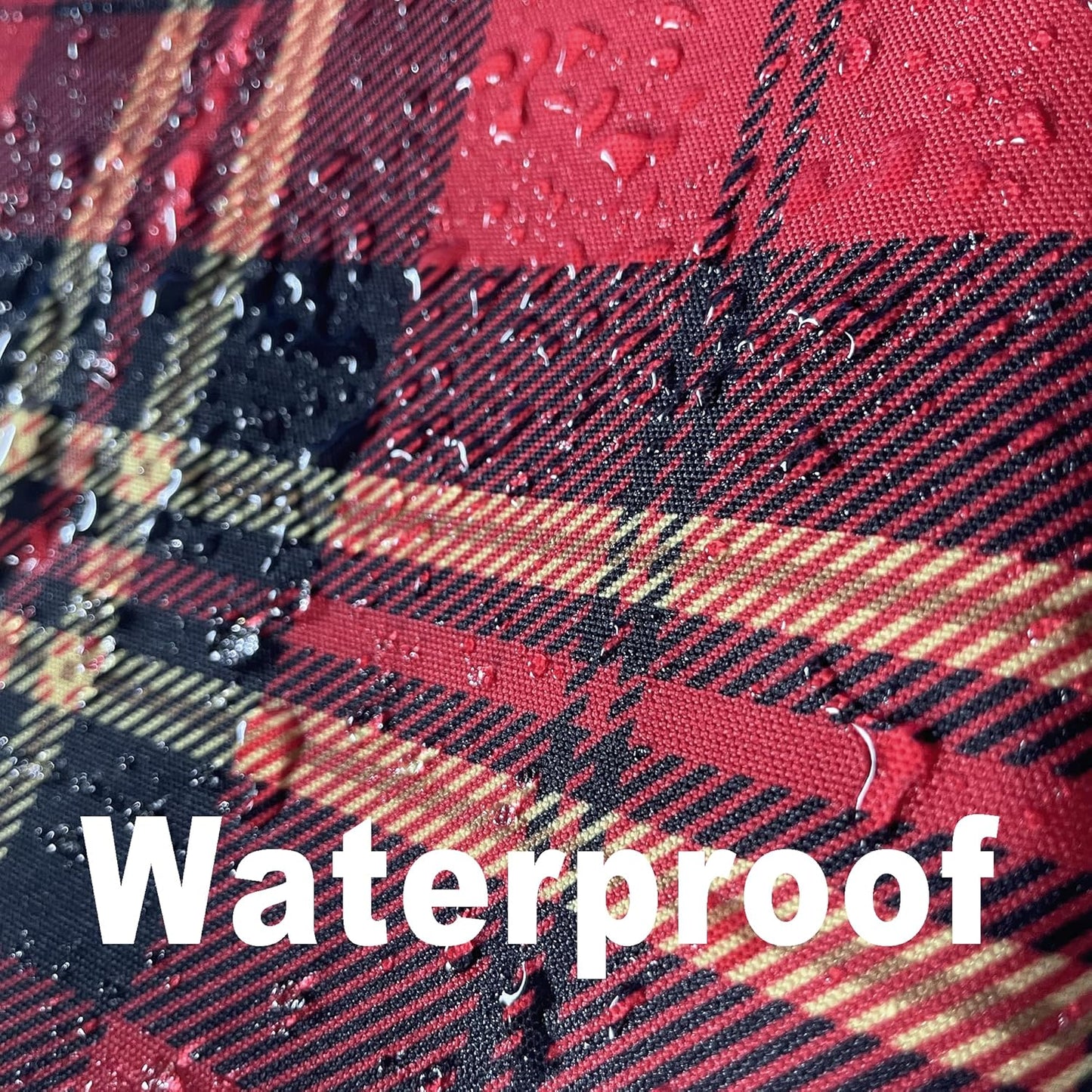 Waterproof Tartan Checkered Tablecloth Fabric - Rectangle 58x84 Inch Christmas Plaid Table Cloth for Indoor/Outdoor Use - Xmas Table Cover for Kitchen, BBQs, and Parties