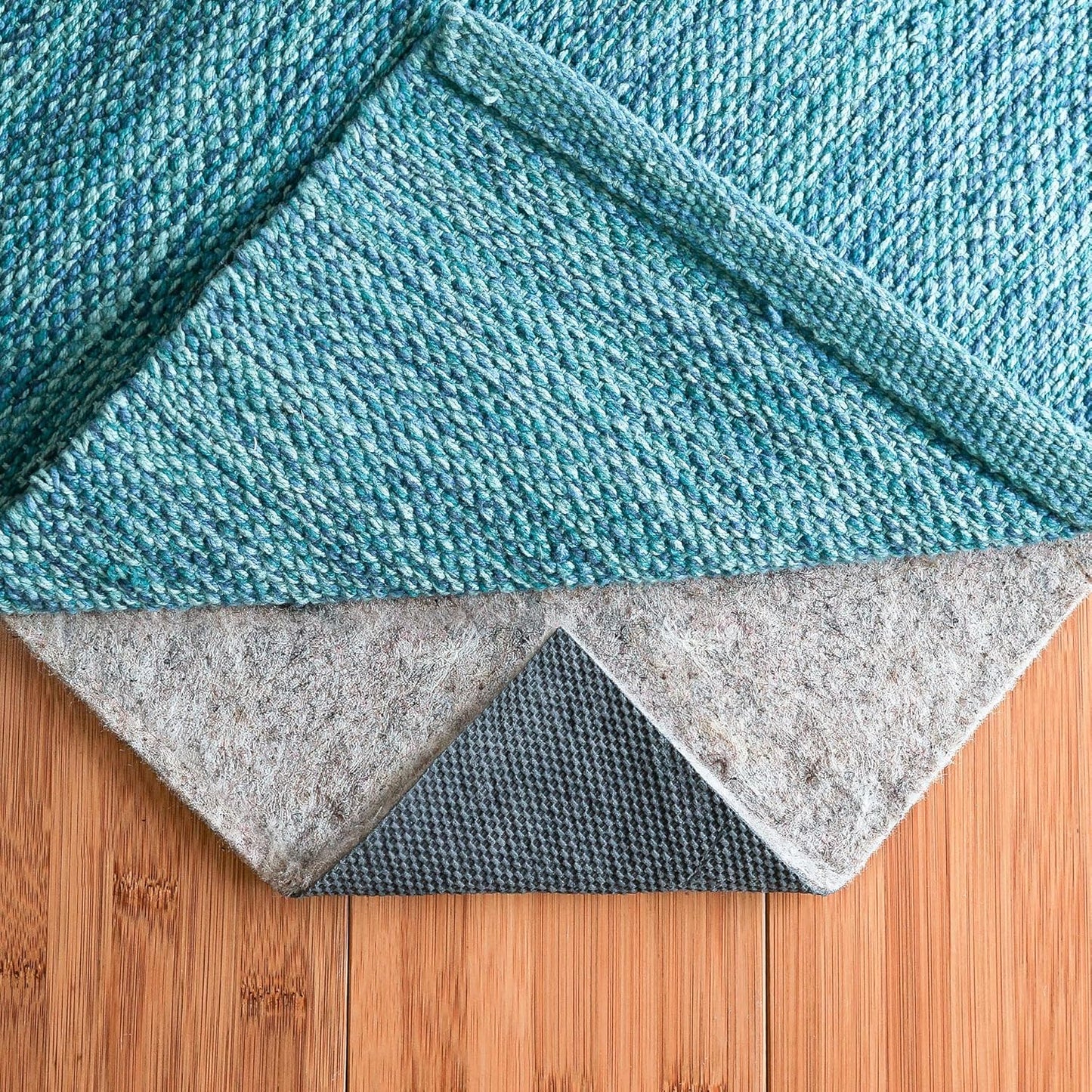 RUGPADUSA - Dual Surface - 12' Square - 1/8" Thick - Felt + Rubber - Non-Slip Backing Rug Pad - Adds Low-Profile Comfort and Protection