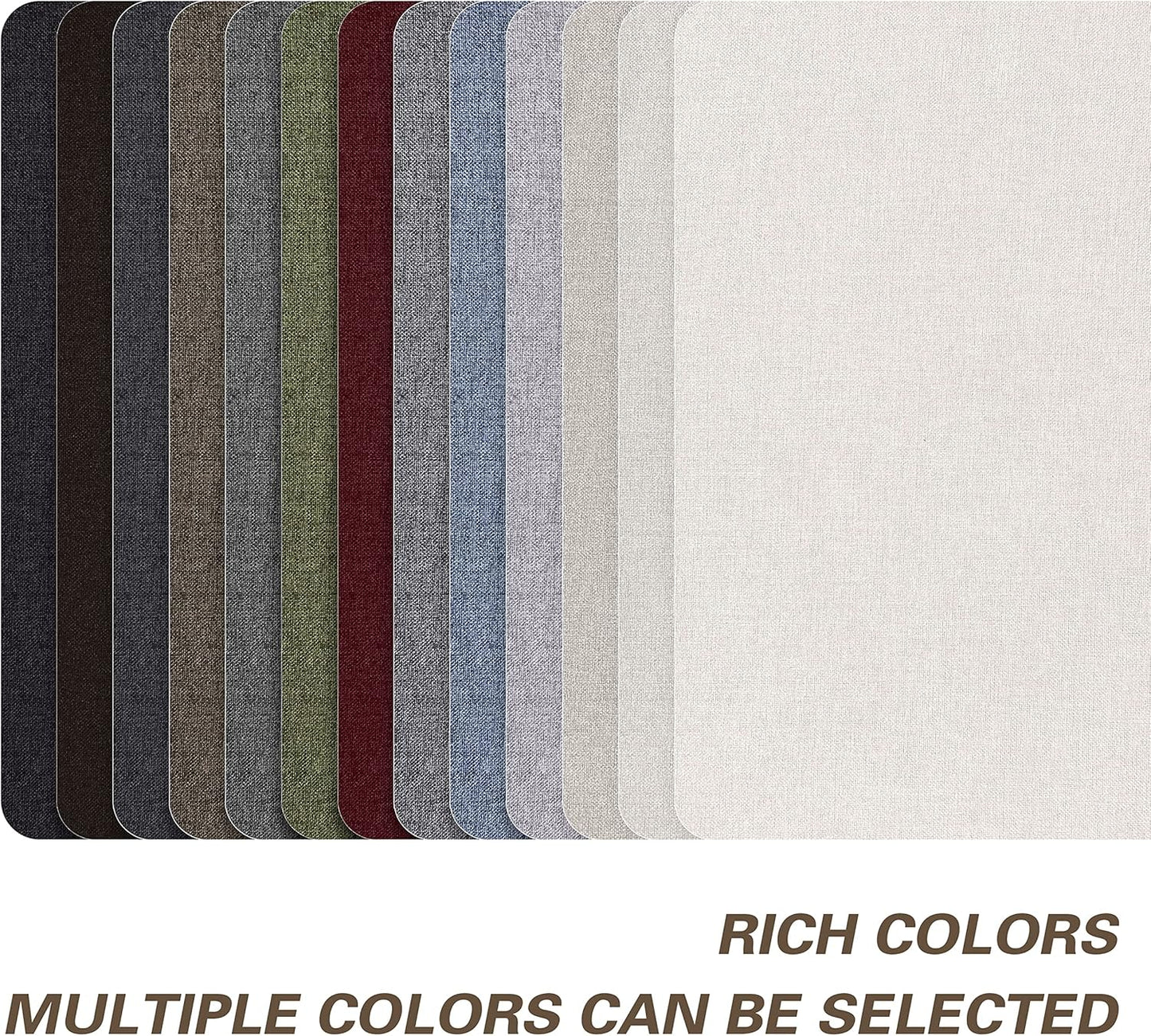KING MOUNTAIN Coarse Linen Repair Patches, Self-Adhesive Linen Fabric Patches, 8X11 inch 2 PCS, Multi Color, Can be Used for Linen Sofa Repair and Linen Clothes Repair(8" x 11"-2PCS,Blue Dark Grey)