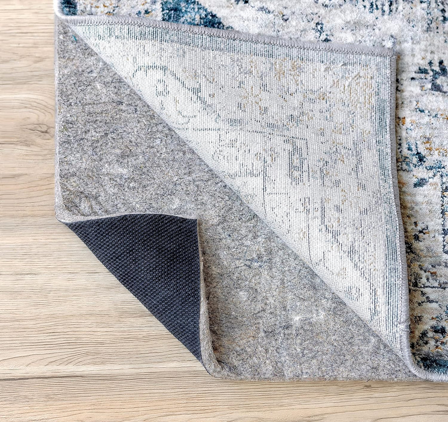 RUGPADUSA - Dual Surface - 2'x5' - 3/8" Thick - Felt + Rubber - Enhanced Non-Slip Rug Pad - Adds Comfort and Protection - for Hard Surface Floors